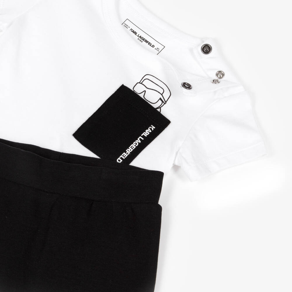 KARL LAGERFELD KIDS-Pocket Tee And Shorts Set | Childrensalon Outlet