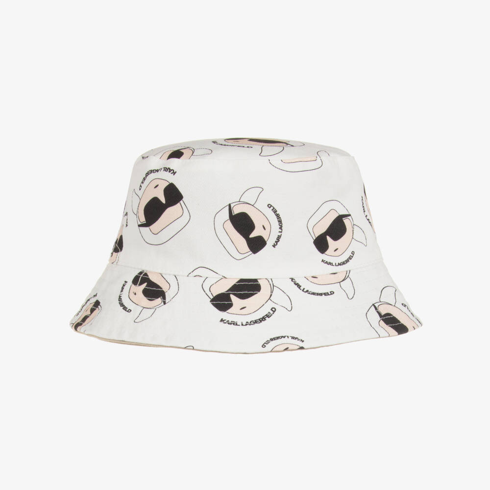 KARL LAGERFELD KIDS-Reversible Sun Hat | Childrensalon Outlet