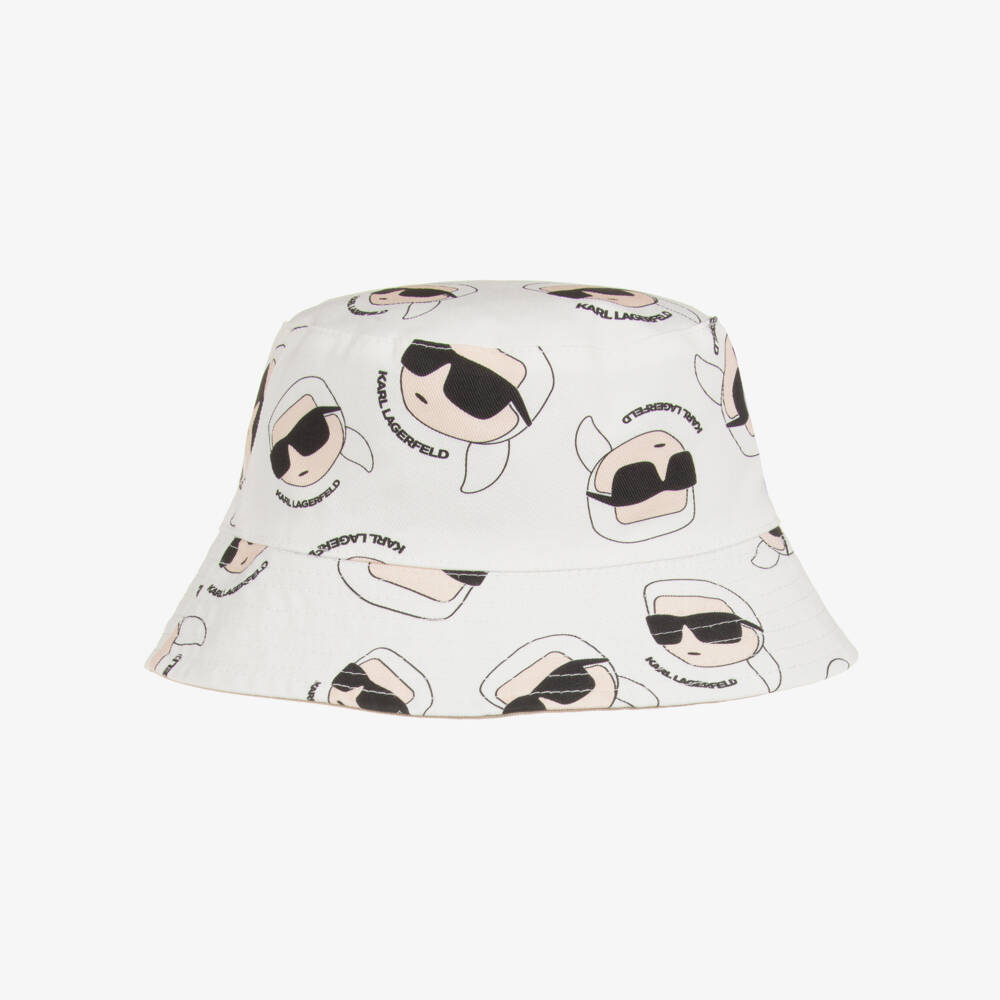 KARL LAGERFELD KIDS-Reversible Sun Hat | Childrensalon Outlet