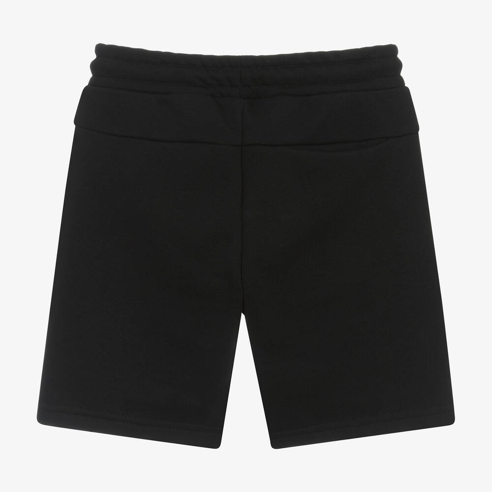 كارل لاغرفيلد كيدز-شورت برمودا قطن عضوي جيرسي لون أسود | Childrensalon Outlet