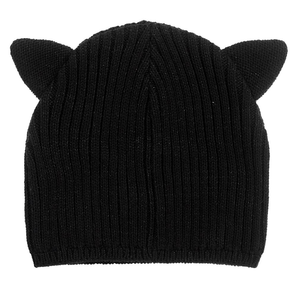 KARL LAGERFELD KIDS - Teen Black Knitted Logo Hat