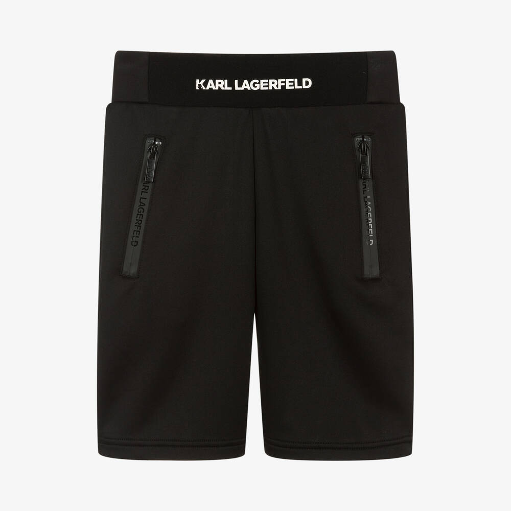 KARL LAGERFELD KIDS - Schwarze Teen Jersey-Shorts | Childrensalon