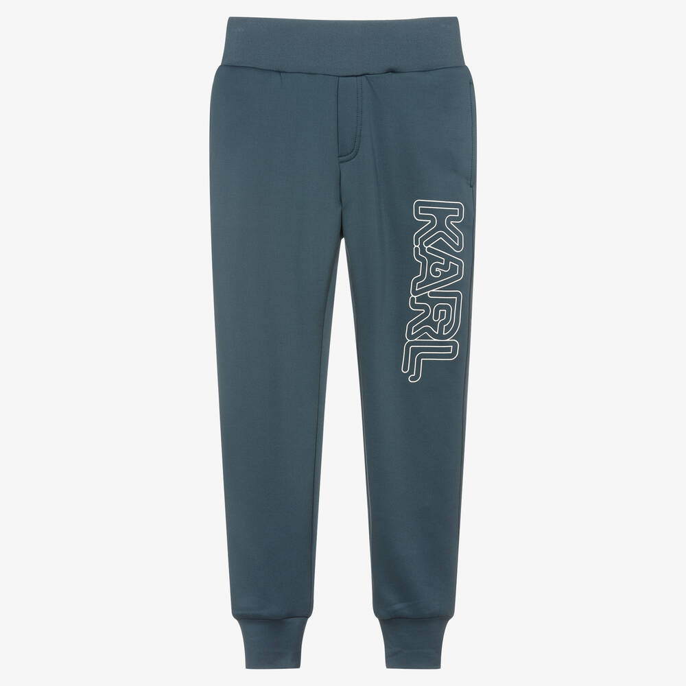 KARL LAGERFELD KIDS - Blaue Teen Jogginghose für Jungen | Childrensalon