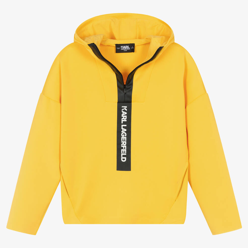 KARL LAGERFELD KIDS-Желтый топ с капюшоном | Childrensalon Outlet