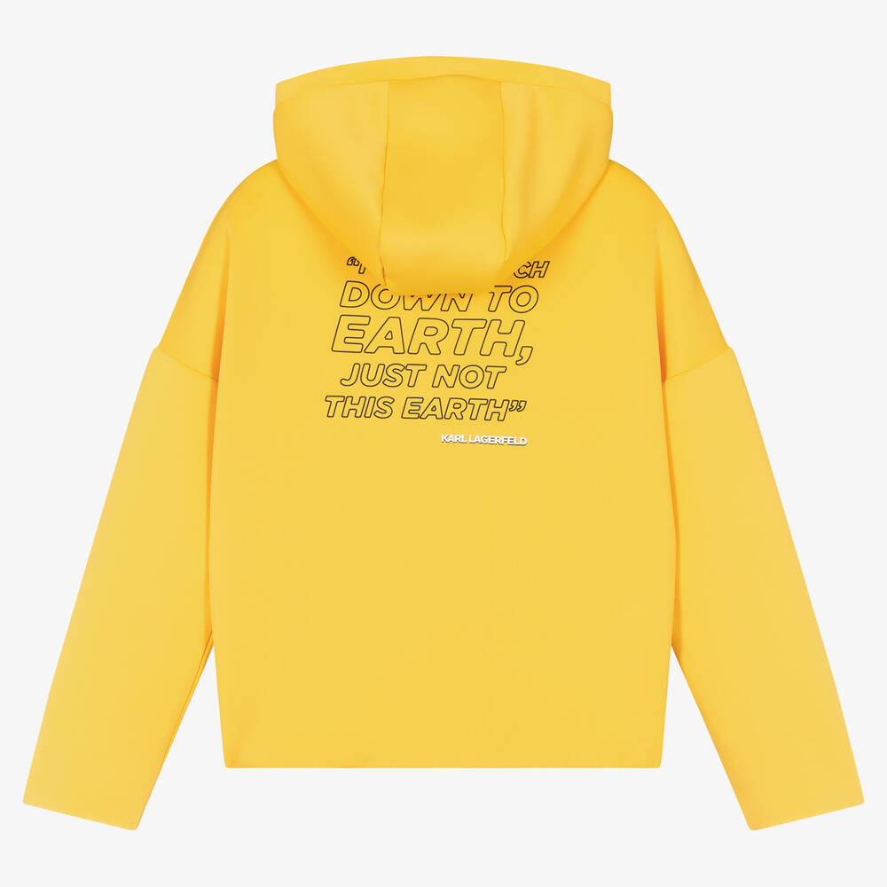 KARL LAGERFELD KIDS Haut capuche jaune ado gar on