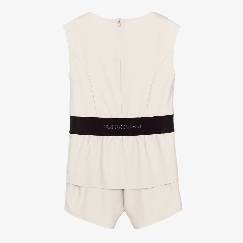 KARL LAGERFELD KIDS-Бежевый комбинезон из крепа | Childrensalon Outlet