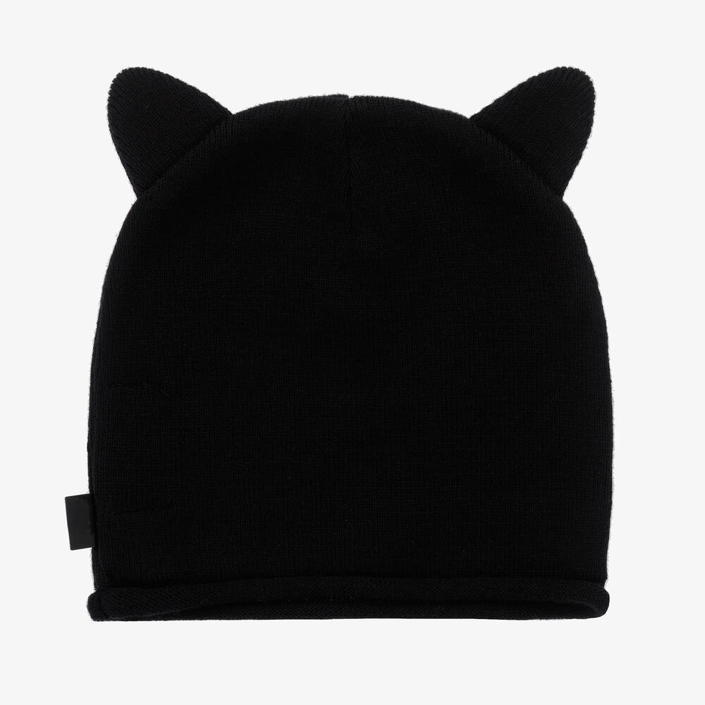 Girls black beanie hat outlet