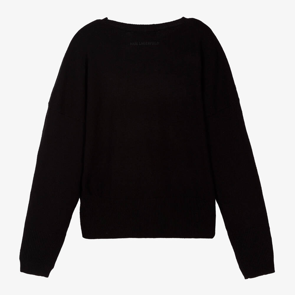 KARL LAGERFELD KIDS Pull court noir Ado fille Childrensalon Outlet