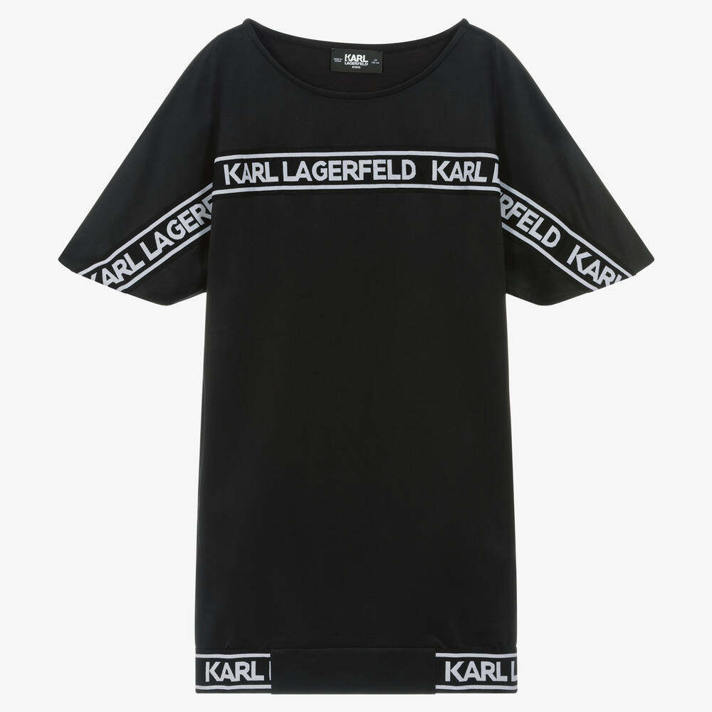 KARL LAGERFELD KIDS - Schwarzes Teen Jerseykleid | Childrensalon