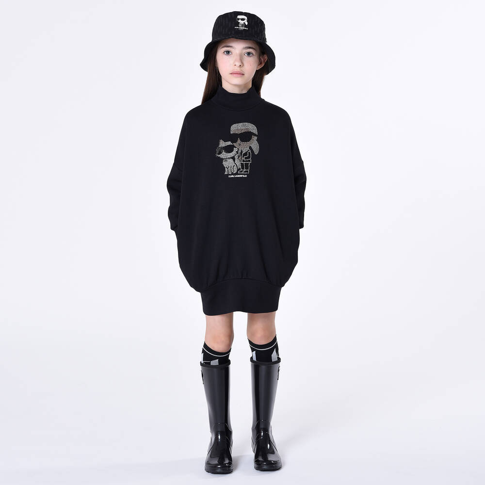 KARL LAGERFELD KIDS-Черные резиновые сапоги Karl Ikonik | Childrensalon Outlet