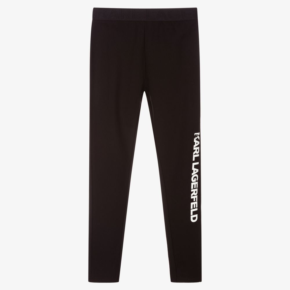 KARL LAGERFELD KIDS - Schwarze Teen Leggings für Mädchen | Childrensalon