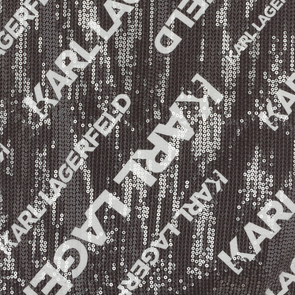 KARL LAGERFELD KIDS-Черное платье со стразами | Childrensalon Outlet