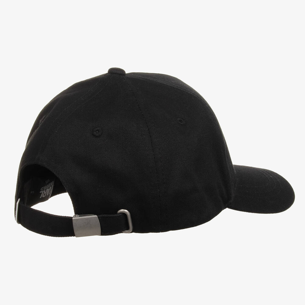 KARL LAGERFELD 黒 ストーン付きキャップ KARL LAGERFELD 黒 ストーン付きキャップ KARL LAGERFELD KIDS