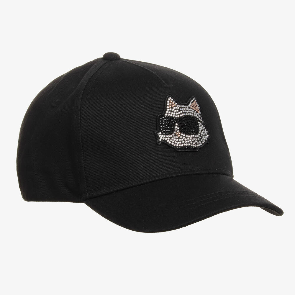 KARL LAGERFELD KIDS - Teen Girls Black Rhinestone Choupette