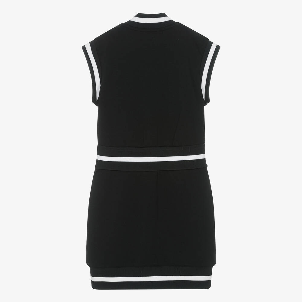 KARL LAGERFELD KIDS-Teen Girls Black & White Varsity Dress | Childrensalon Outlet