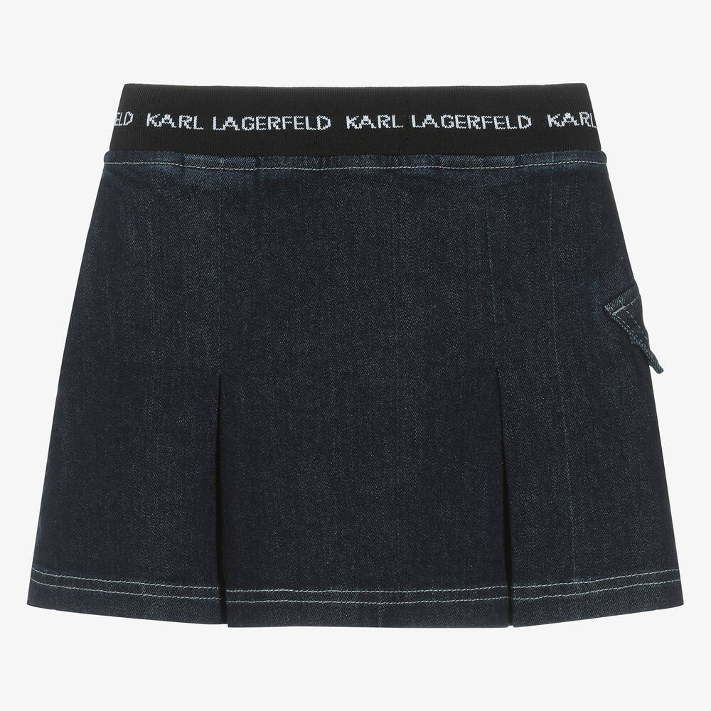 KARL LAGERFELD KIDS-Teen Girls Dark Blue Denim Skirt | Childrensalon Outlet