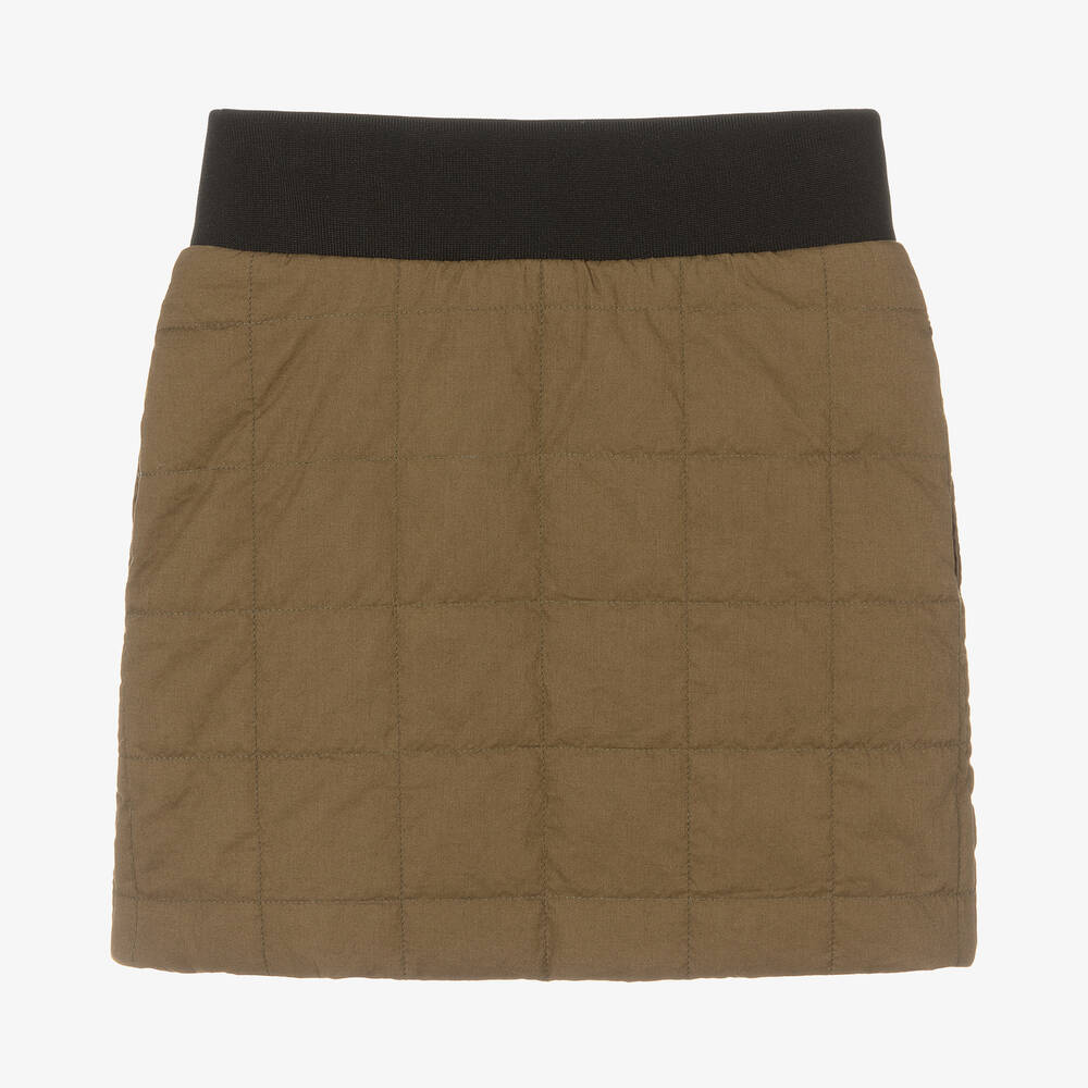 KARL LAGERFELD KIDS-Teen Girls Green Cotton Quilted Skirt | Childrensalon Outlet