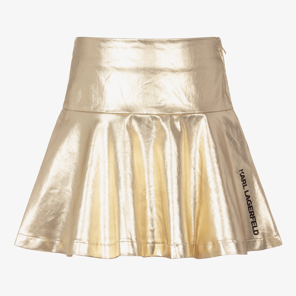 KARL LAGERFELD KIDS - Teen Girls Metallic Gold Skirt | Childrensalon