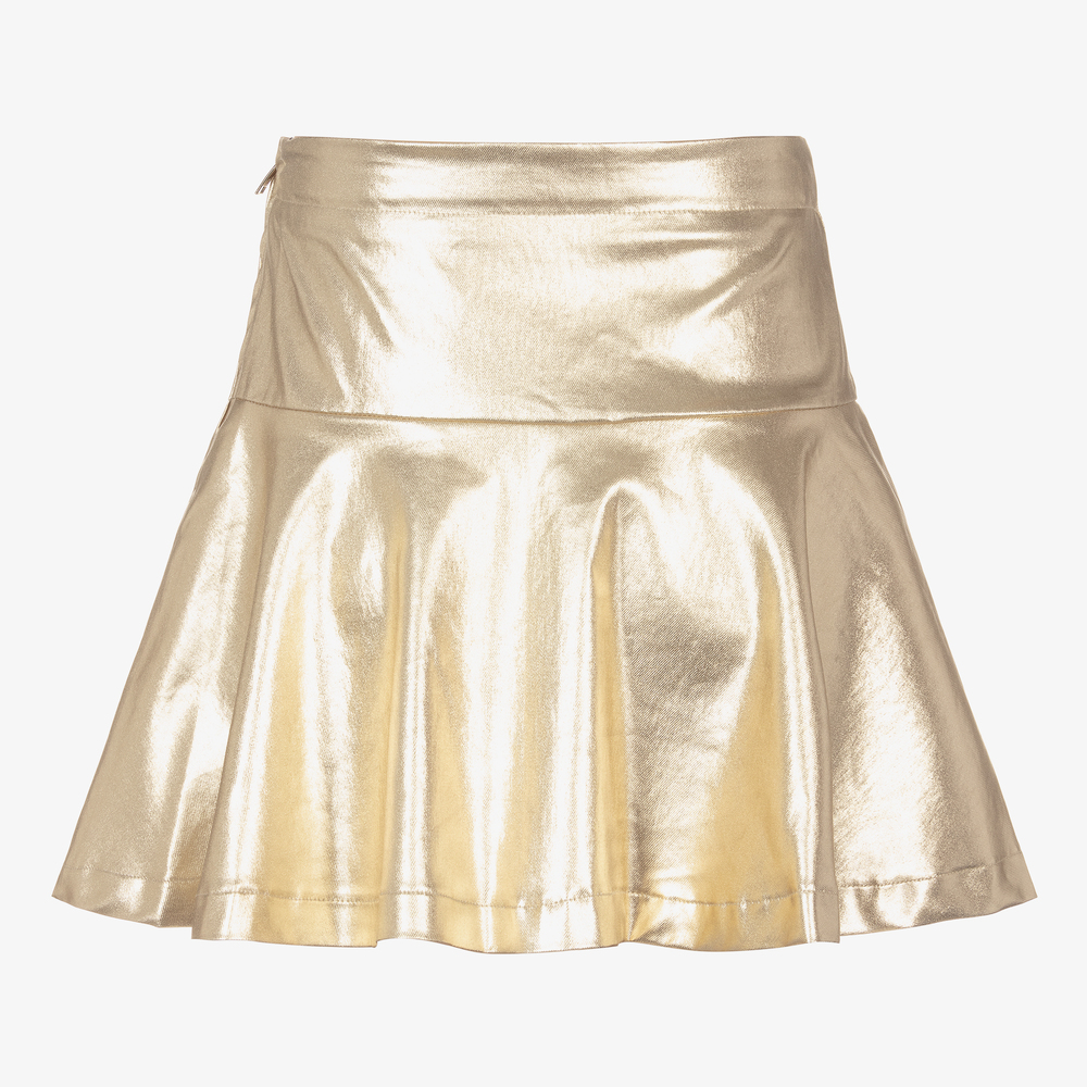 KARL LAGERFELD KIDS-Золотистая юбка цвета металлик для подростков | Childrensalon Outlet