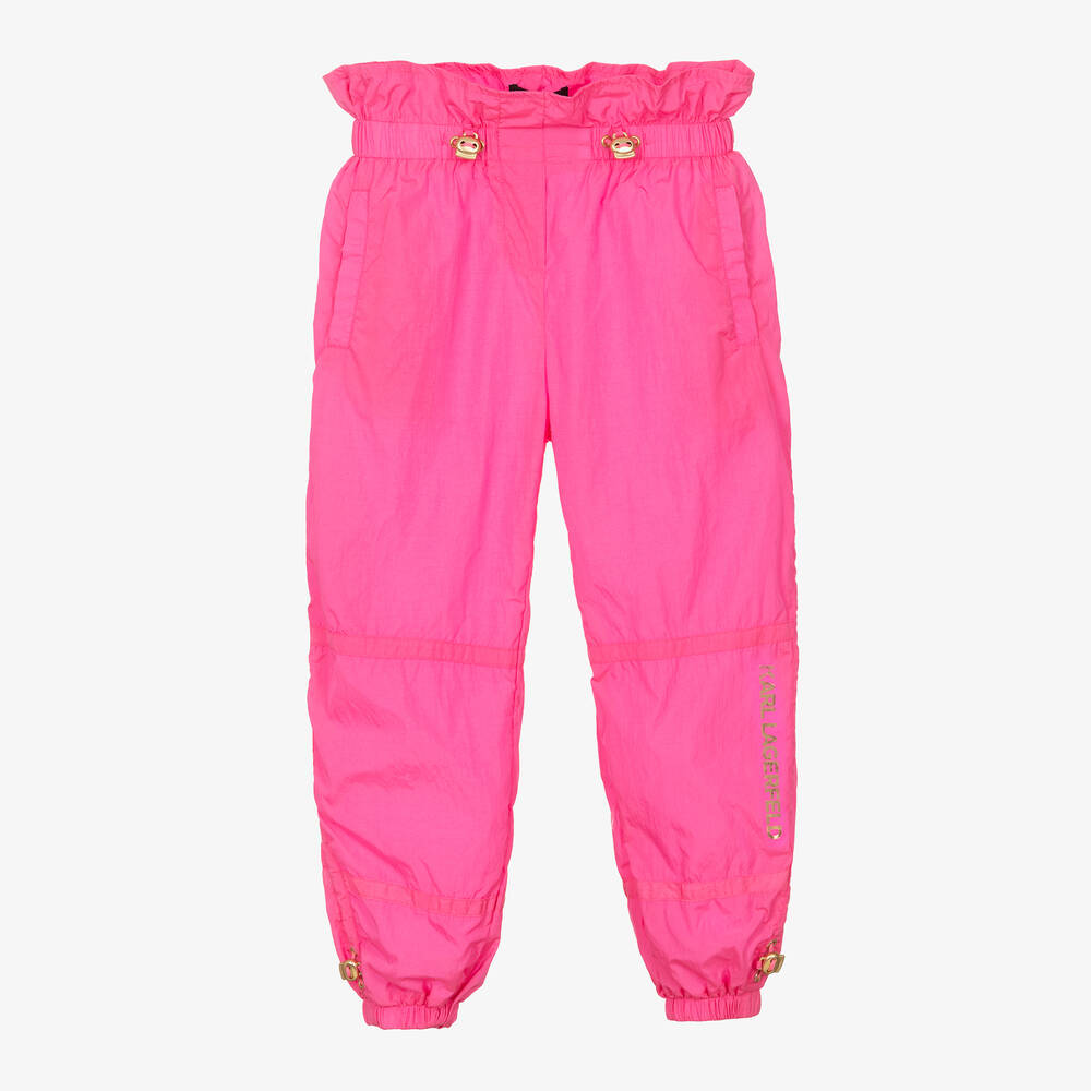 KARL LAGERFELD KIDS - Teen Girls Pink Logo Trousers | Childrensalon