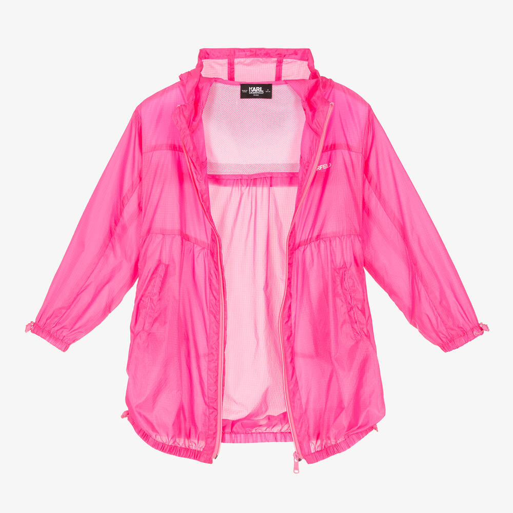 Karl lagerfeld pink coat best sale