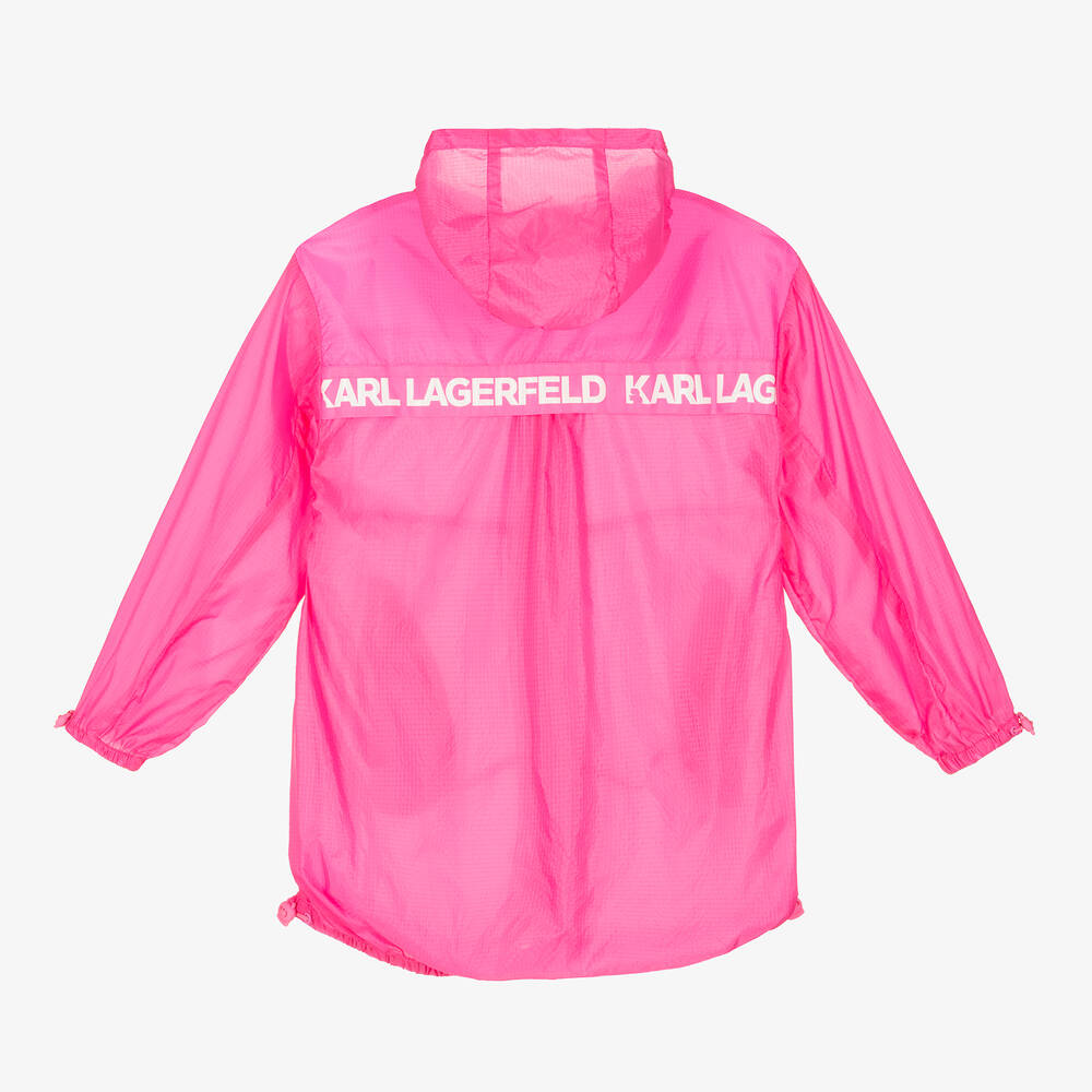 Karl lagerfeld pink coat top