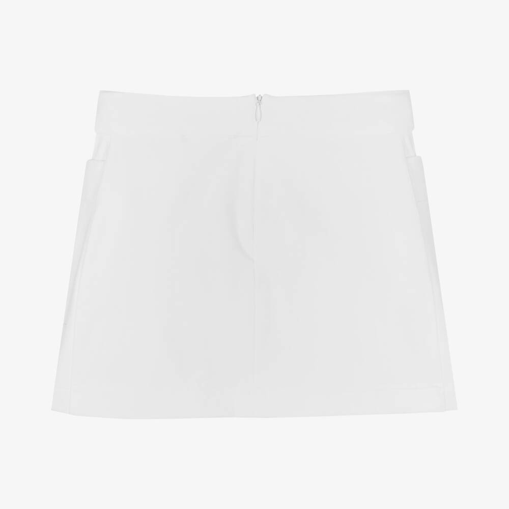 KARL LAGERFELD KIDS-Teen Girls White Logo Mini Skirt | Childrensalon Outlet