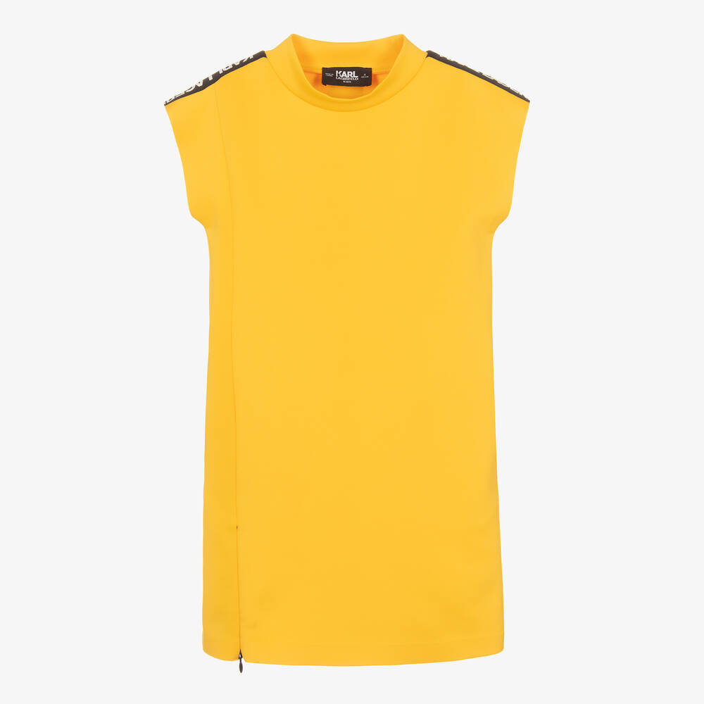 KARL LAGERFELD KIDS - Robe jaune en jersey ado | Childrensalon