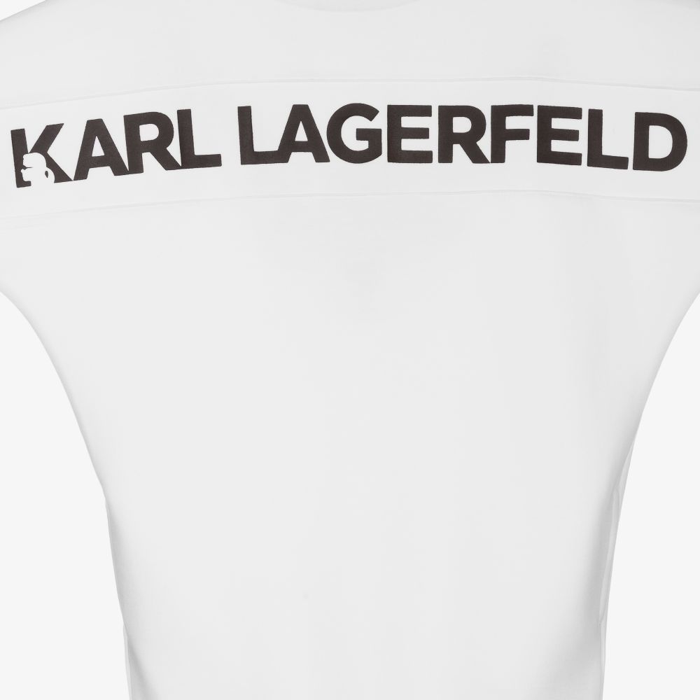 KARL LAGERFELD KIDS-Teen White Sweatshirt Dress | Childrensalon Outlet