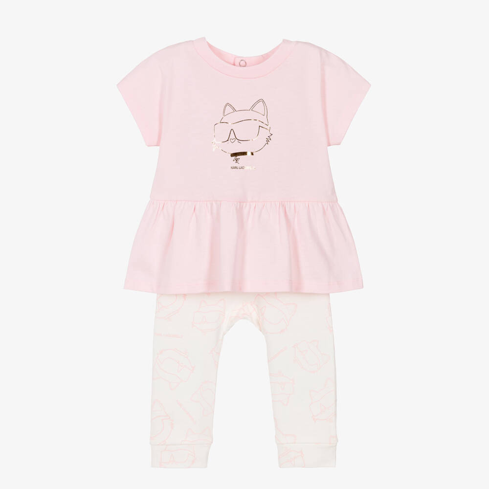 KARL LAGERFELD KIDS-Top & Leggings Set | Childrensalon Outlet