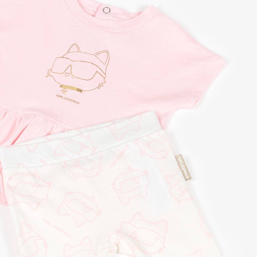 KARL LAGERFELD KIDS-Top & Leggings Set | Childrensalon Outlet