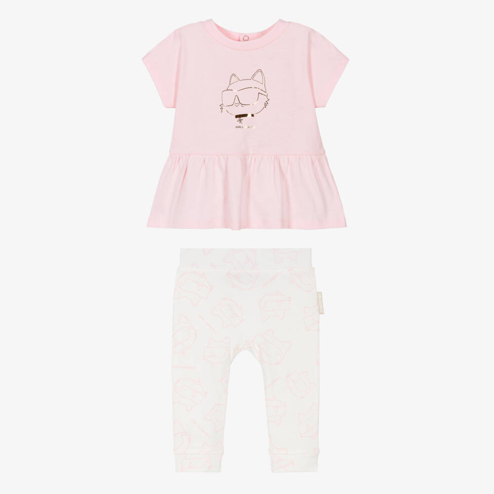 KARL LAGERFELD KIDS-Top & Leggings Set | Childrensalon Outlet