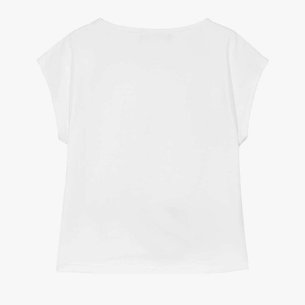 KARL LAGERFELD KIDS-White Logo SS T-Shirt | Childrensalon Outlet