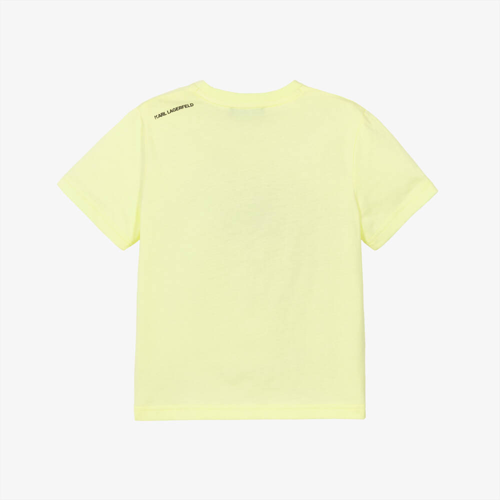 KARL LAGERFELD KIDS-Yellow Karl Ikonik Ss T-shirt | Childrensalon Outlet