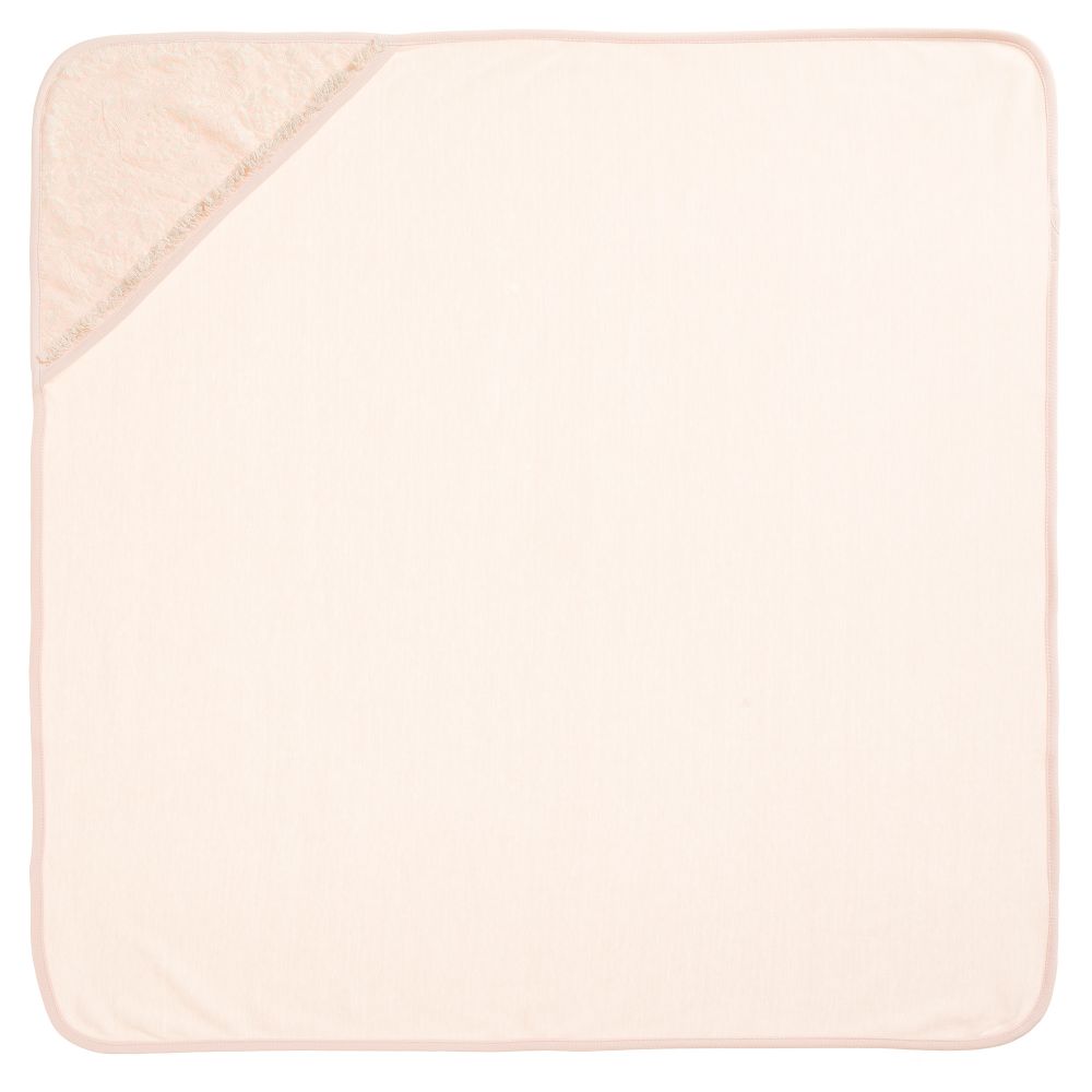 Kate Mack & Biscotti-Pink Lace Trim Blanket (68cm) | Childrensalon Outlet