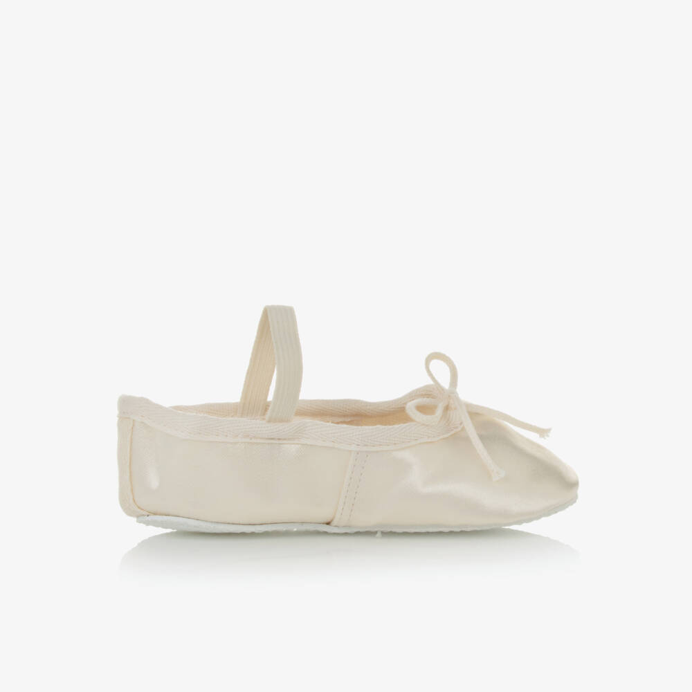Katz-Girls Ivory Satin Ballet Shoes | Childrensalon Outlet