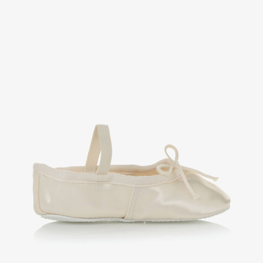 Katz-Girls Ivory Satin Ballet Shoes | Childrensalon Outlet