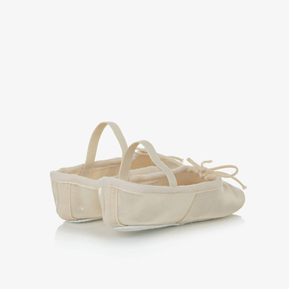 Katz-Girls Ivory Satin Ballet Shoes | Childrensalon Outlet