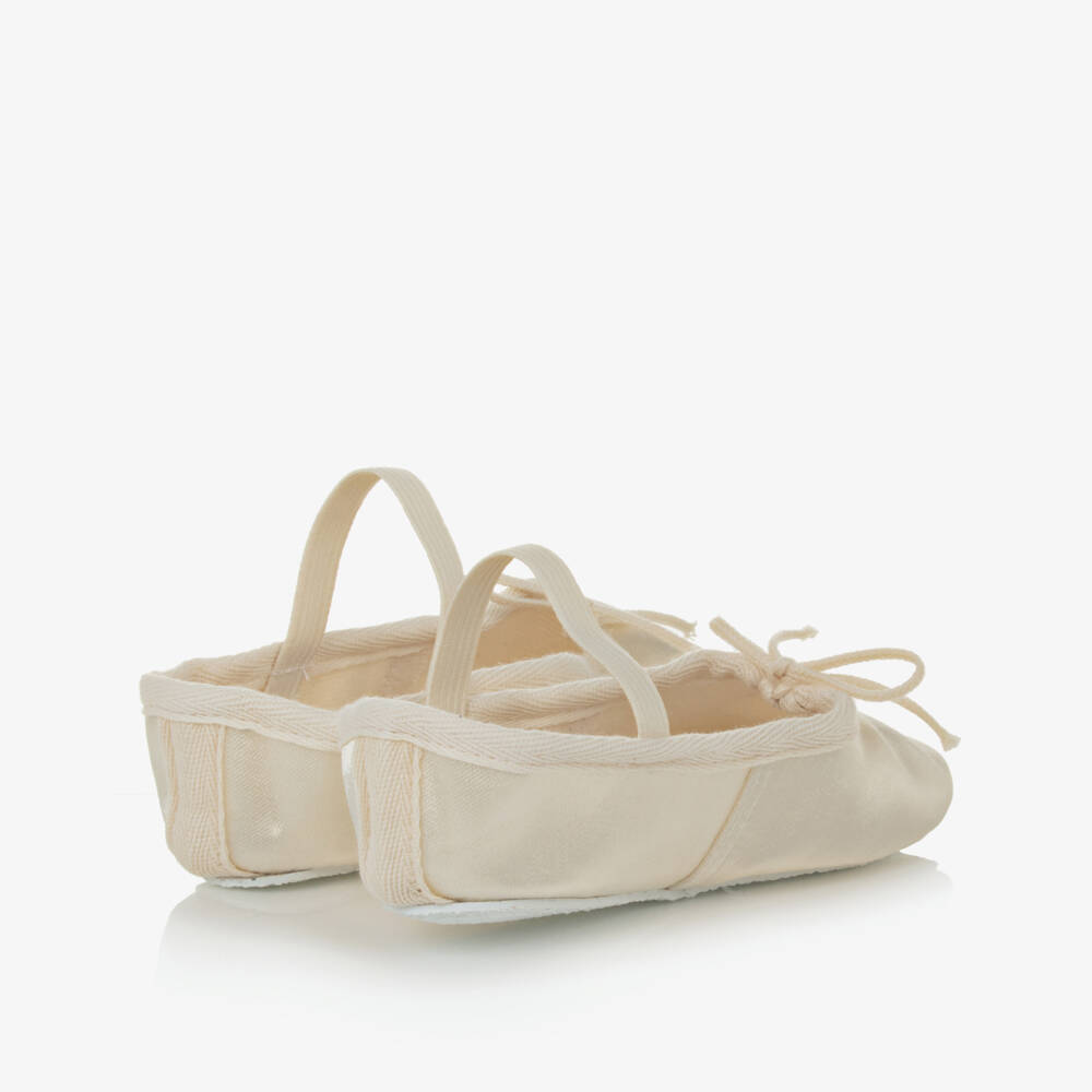 Katz-Girls Ivory Satin Ballet Shoes | Childrensalon Outlet