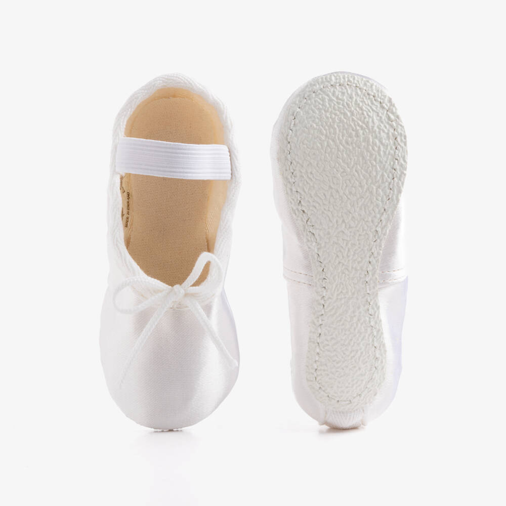 Katz-Girls White Satin Ballet Shoes | Childrensalon Outlet
