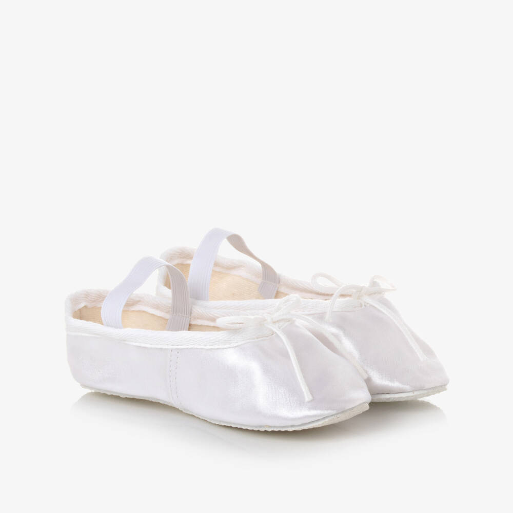 Katz-Girls White Satin Ballet Shoes | Childrensalon Outlet