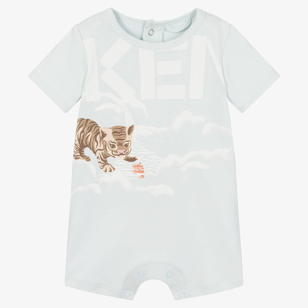 KENZO KIDS - Baby Boys Blue Cotton Multi-Iconics Shortie | Childrensalon