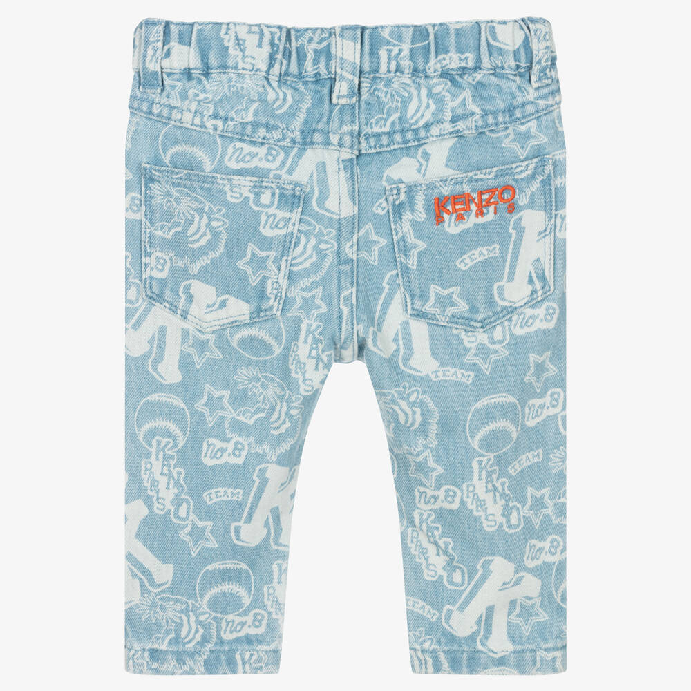 كينزو كيدز-جينز أطفال ولادي قطن دنيم لون أزرق | Childrensalon Outlet
