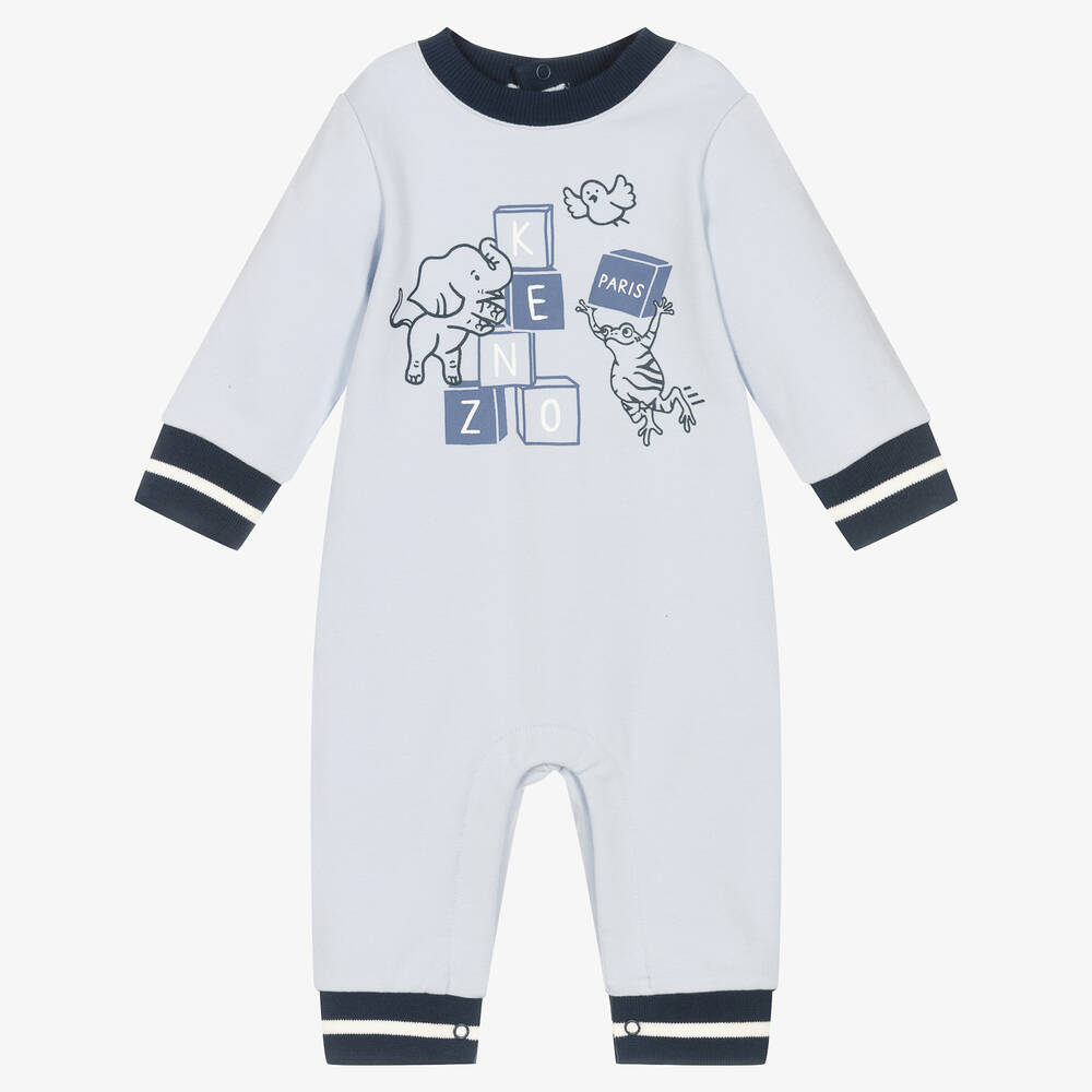 KENZO KIDS - Combinaison bleue en coton bio bébé | Childrensalon