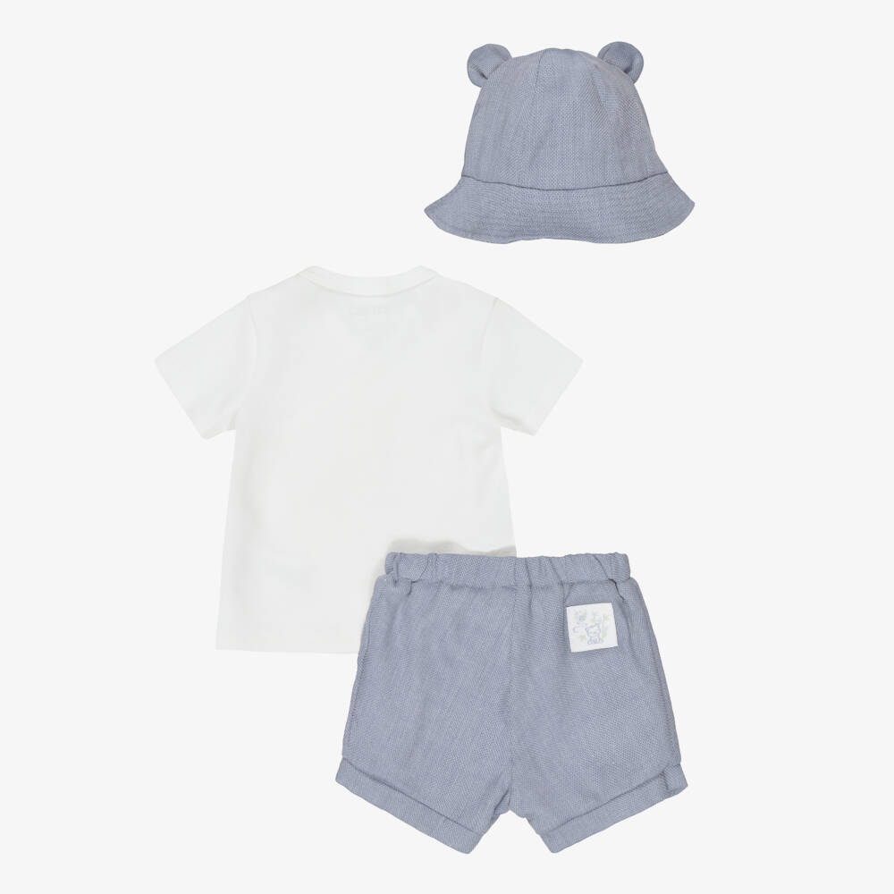 KENZO KIDS-Baby Boys Blue & White Shorts Set | Childrensalon Outlet
