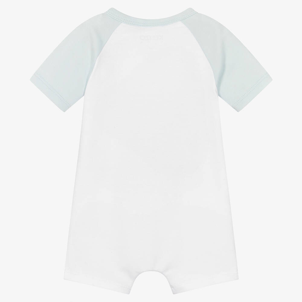 KENZO KIDS-تبّان قطن لون أبيض وأزرق للمواليد | Childrensalon Outlet