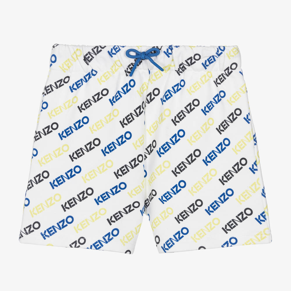 KENZO KIDS - Short blanc en coton bébé garçon | Childrensalon