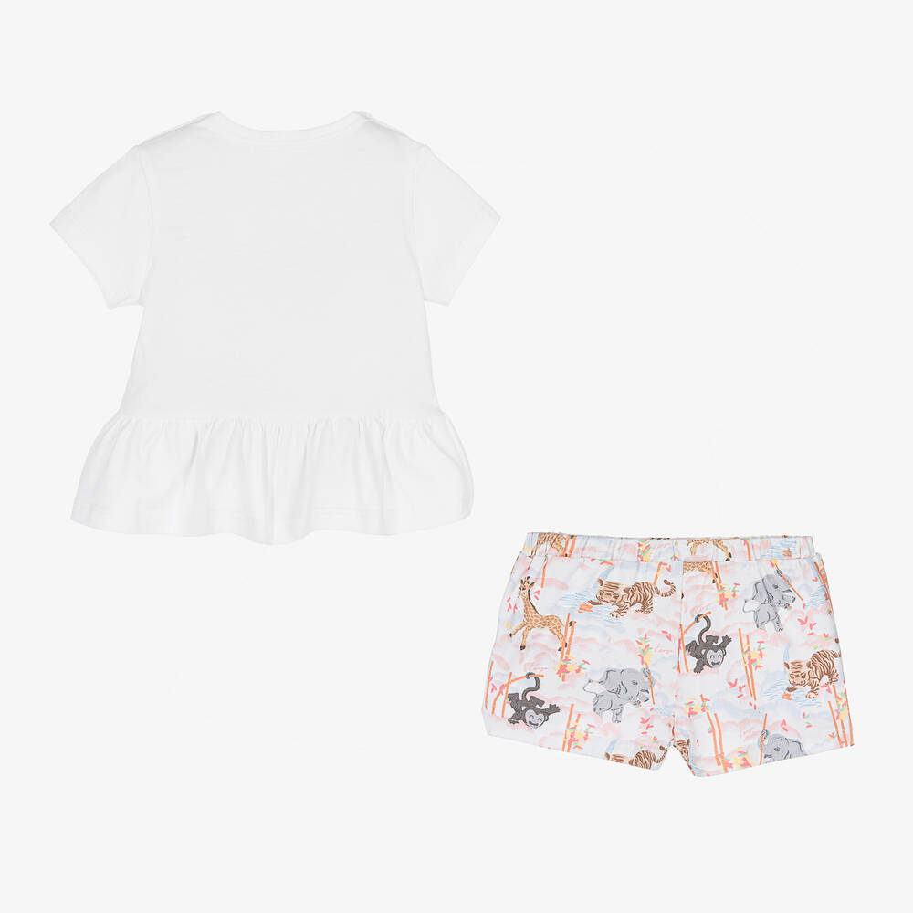 KENZO KIDS Ensemble short en coton bebe fille