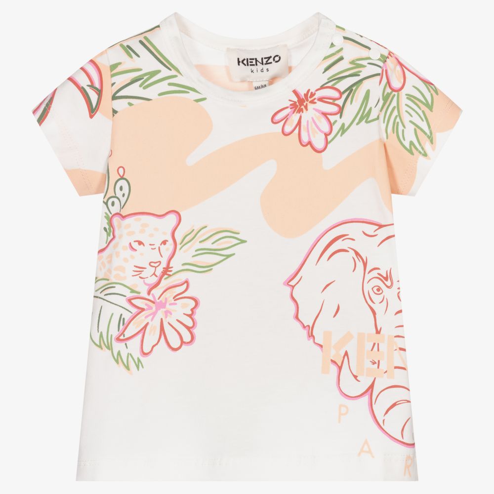 KENZO KIDS - T-shirt ivoire Bébé fille | Childrensalon