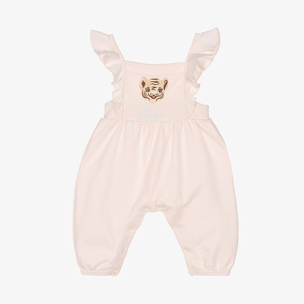 KENZO KIDS - Rosa Baumwoll-Latzhose für Babys | Childrensalon